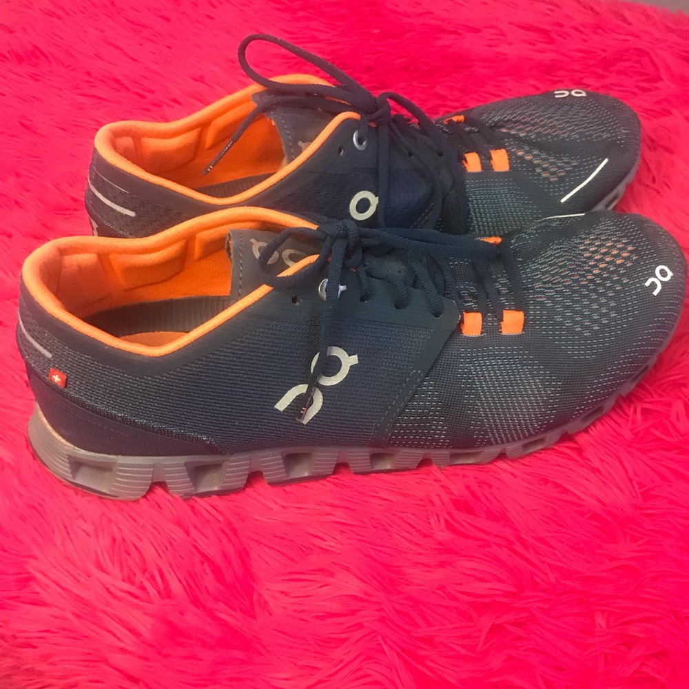 On Running Athletic Shoes - Black and Orange